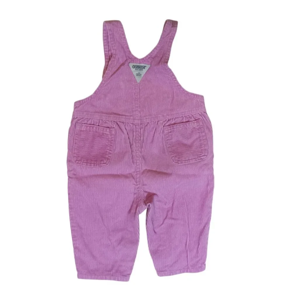 OshKosh B'gosh Lavender Purple Corduroy Overalls 6-9 Mos